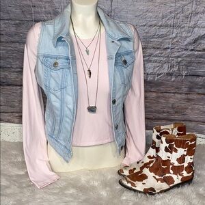Old Navy Sky Blue Denim Vest